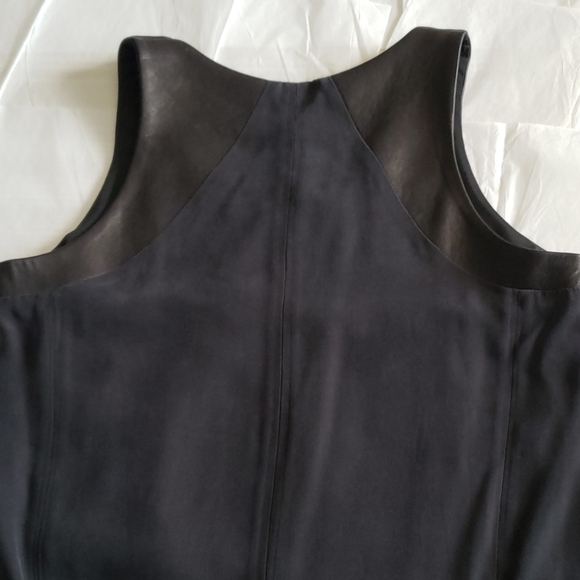 Rag & Bone Leather SILK Tank Top Tunic Black NEW - Picture 15 of 16